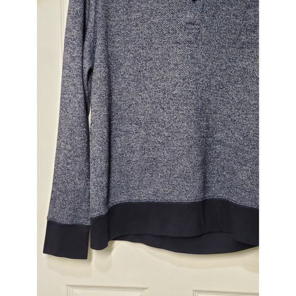 Banana Republic Men’s Hooded Henley Pullover Sweater Size L Blue Textured Knit - Picture 10 of 10